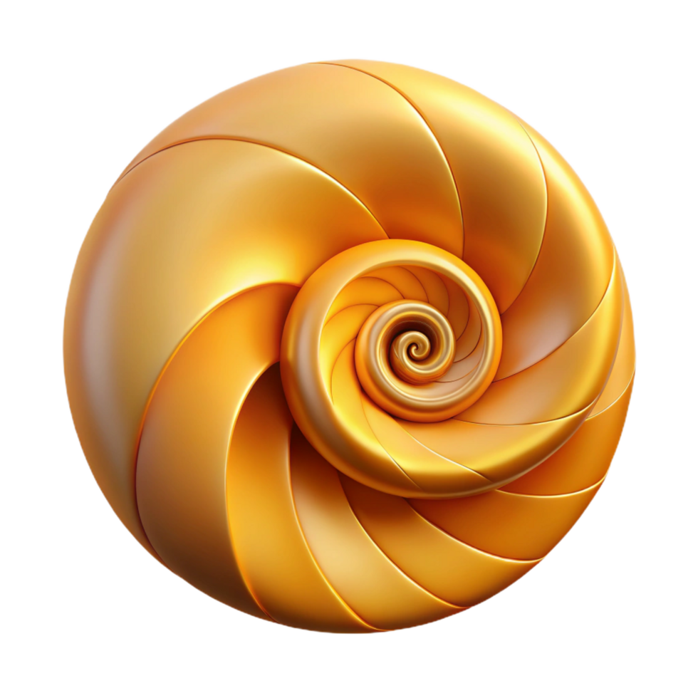 elegant creative A spiral, golden ratio, Fibonacci sequence, exclusive png