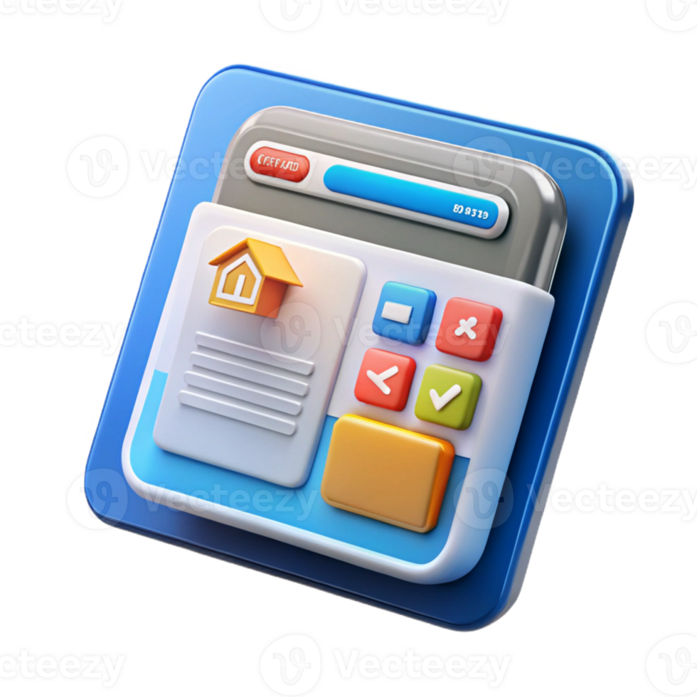 beautiful abstract Tablet computer displaying website homepage detailed png