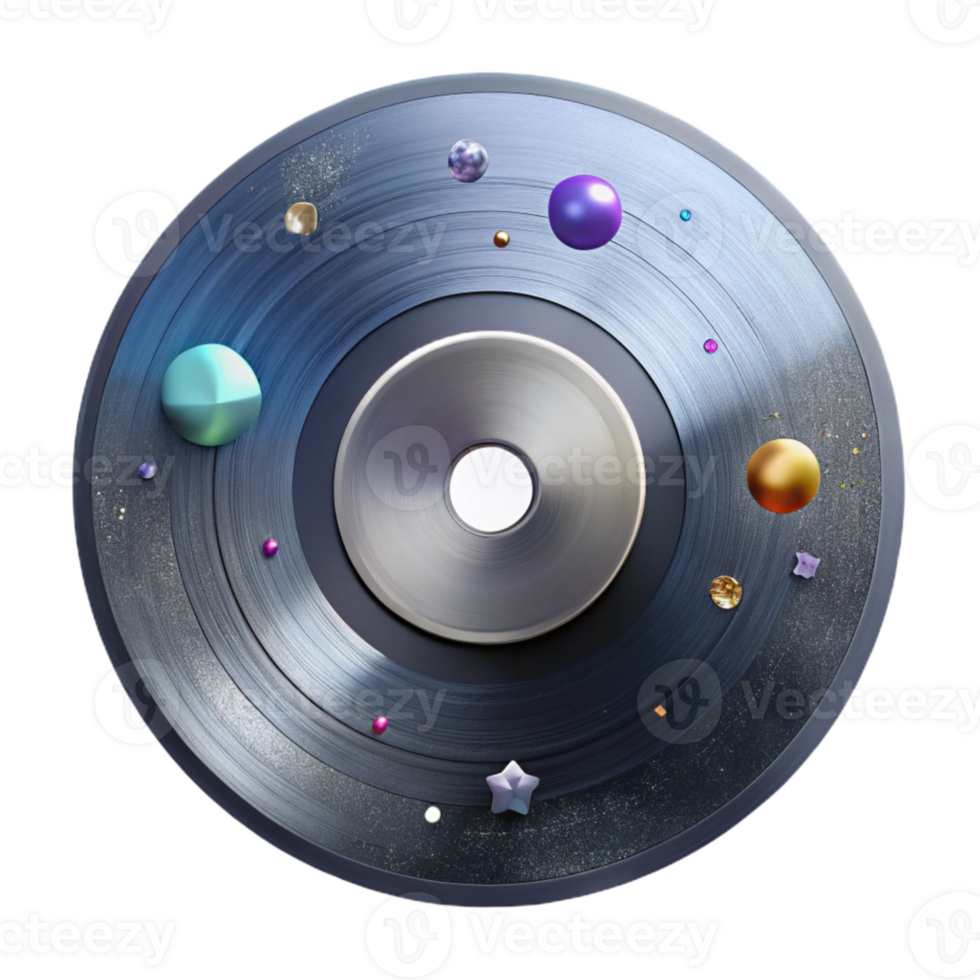 elegant creative Grunge Vinyl Record Texture Isolated for Music Posters authentic png