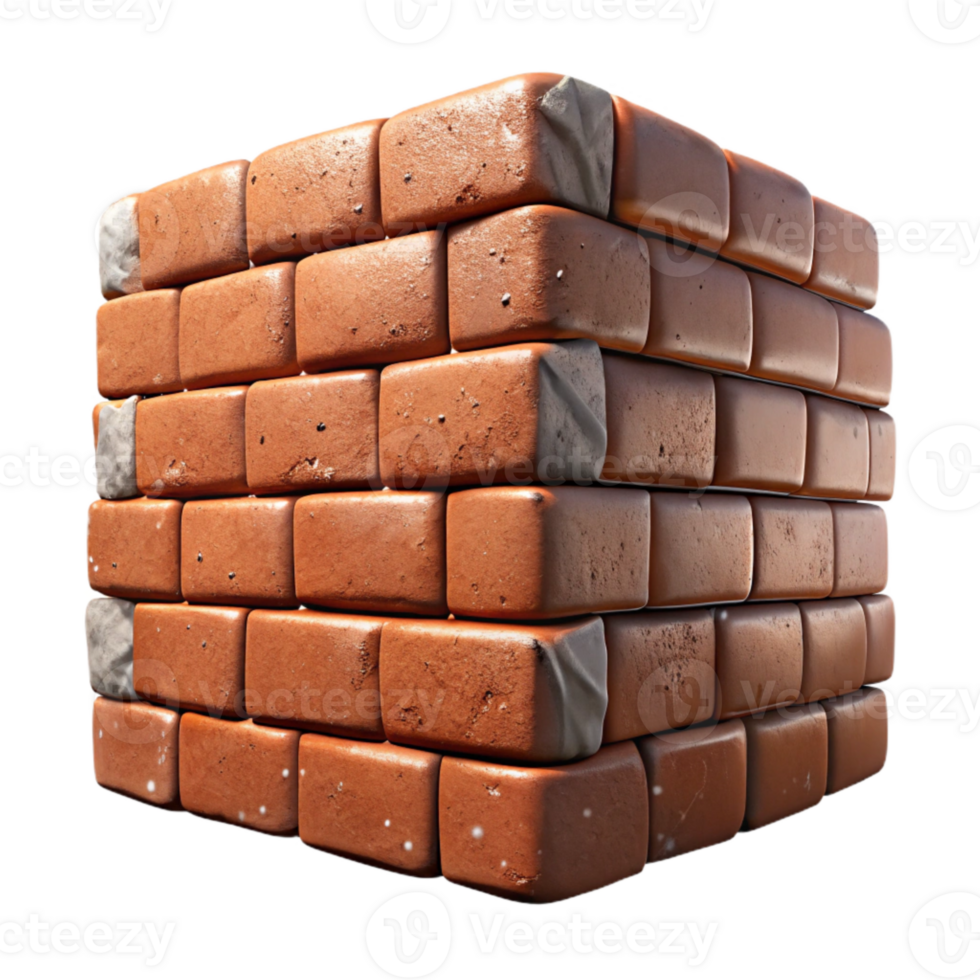 impressive creative Grungy Brick Texture Isolated for Wall Designs premium png