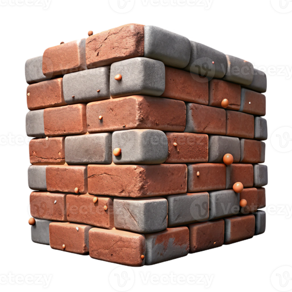 vibrant creative Grungy Brick Texture Isolated for Wall Designs high quality png