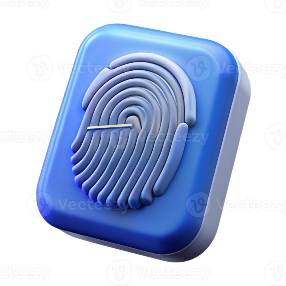 vibrant rustic Biometric fingerprint scanner authentic png