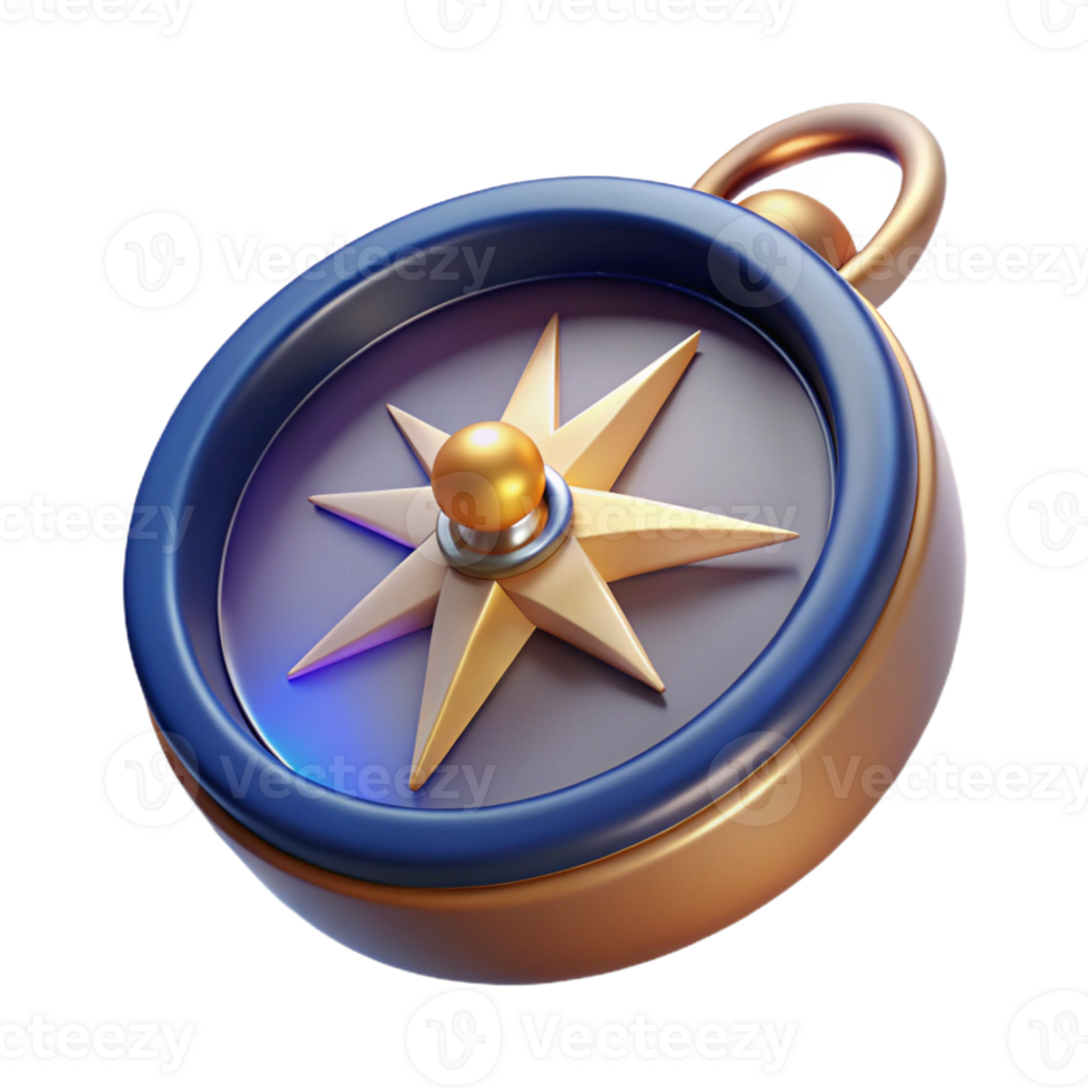 serene creative A detailed magic compass, glowing needle, pointing towards a star authentic png