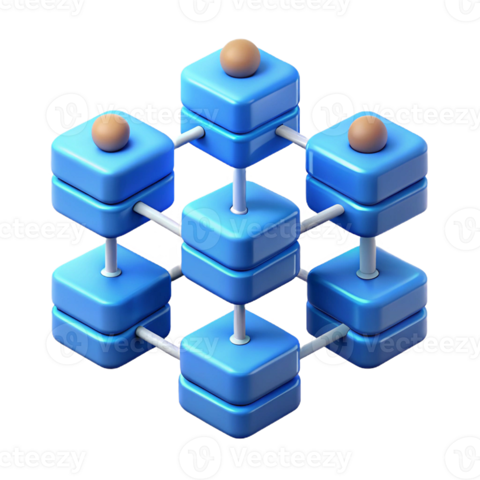 extraordinary classic A network of interconnected servers forming a complex, abstract structure, cool, blue lighting, data visualization style exclusive png