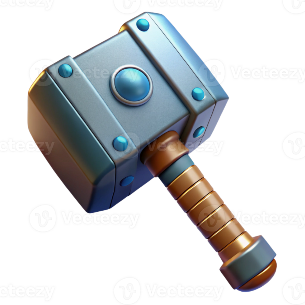 impressive vintage Mjolnir, Thor's hammer, powerful, detailed png