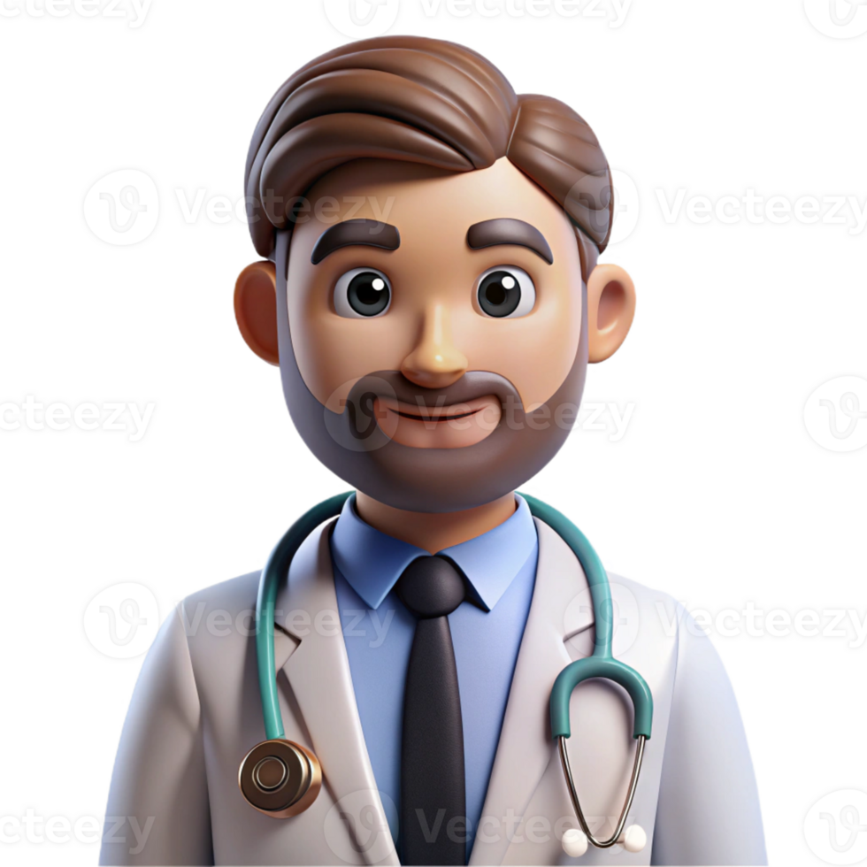wonderful modern Confident male doctor with stethoscope, high resolution png