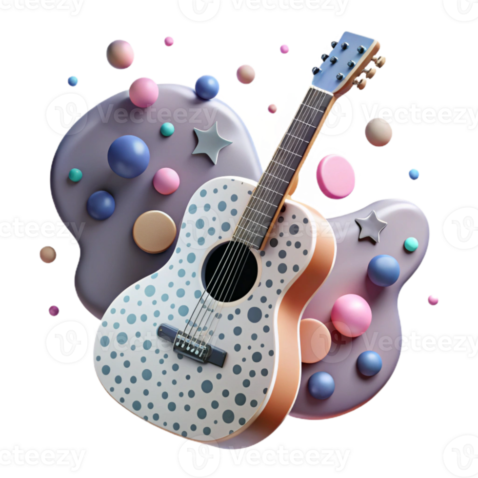 beautiful creative Guitar Silhouette with Animal Prints Transparent for Wild Designs authentic png