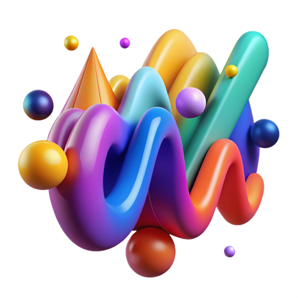 dramatic contemporary An abstract representation of sound waves, using vibrant colors and dynamic shapes, with a musical, rhythmic style high resolution png