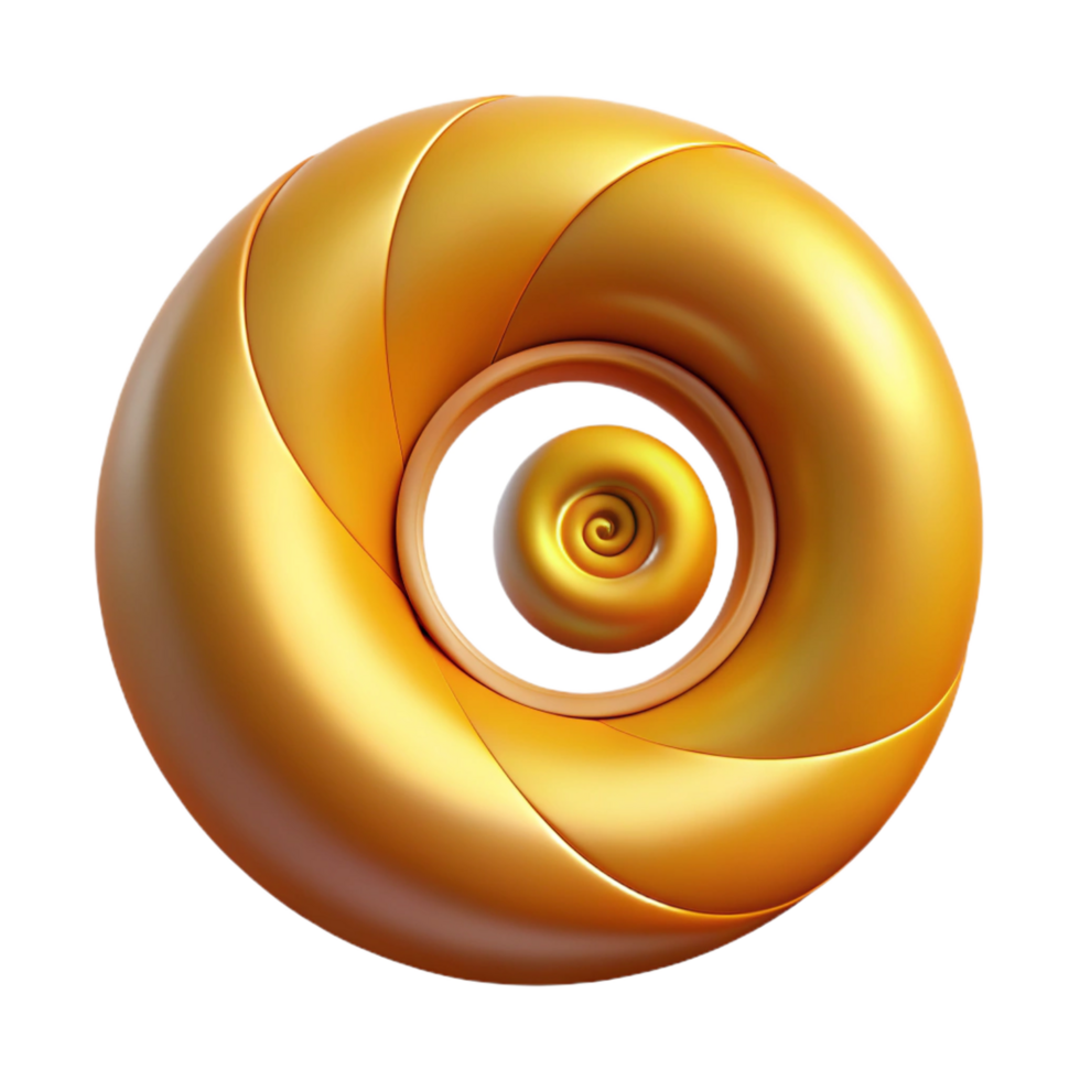 beautiful classic A spiral, golden ratio, Fibonacci sequence, high quality png