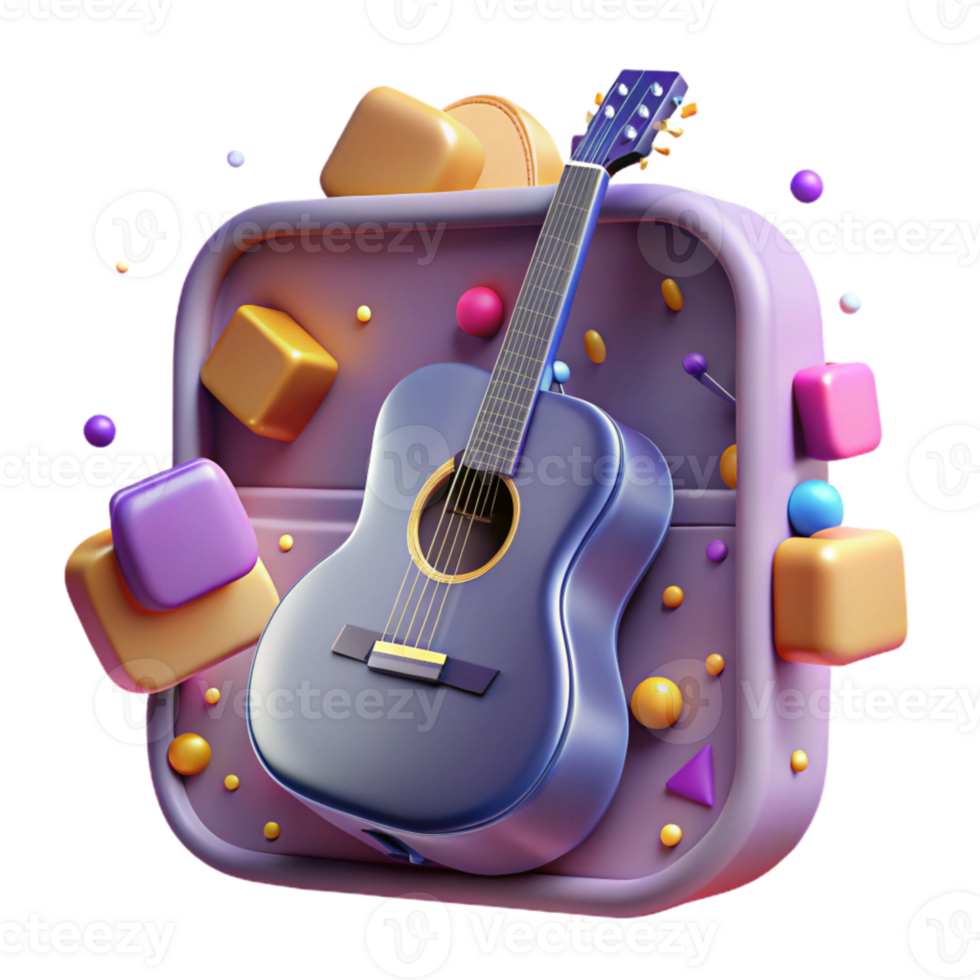 impressive rustic Guitar Silhouette with Case Cutout for Music Equipment Stores genuine png