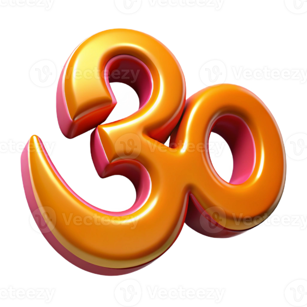 vibrant rustic Om symbol, Hinduism, sacred sound, detailed png