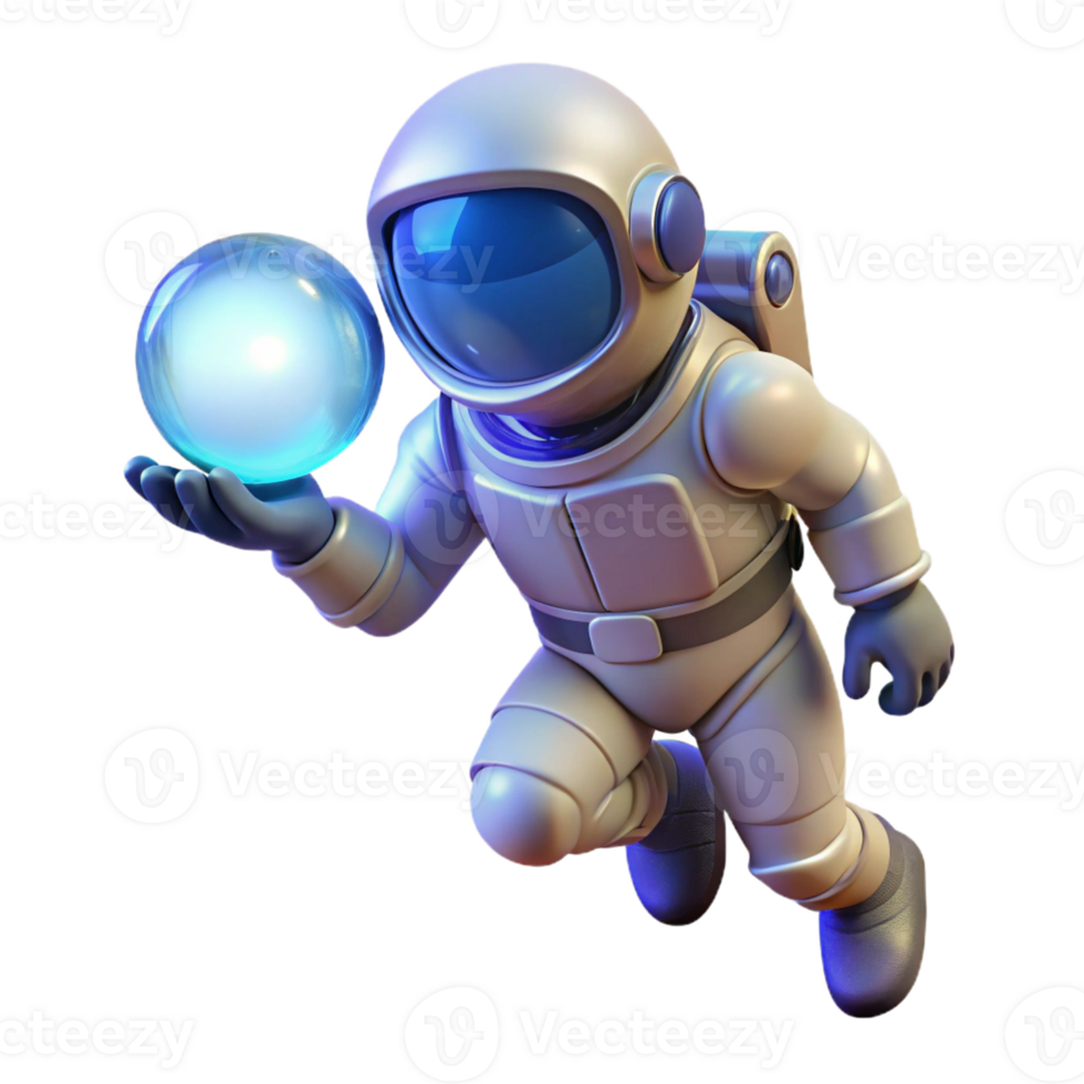 vibrant minimalist A lone astronaut, clad in a bioluminescent spacesuit, floats in the void, cradling a glowing orb of energy, rim lighting, ethereal, art nouveau style professional png