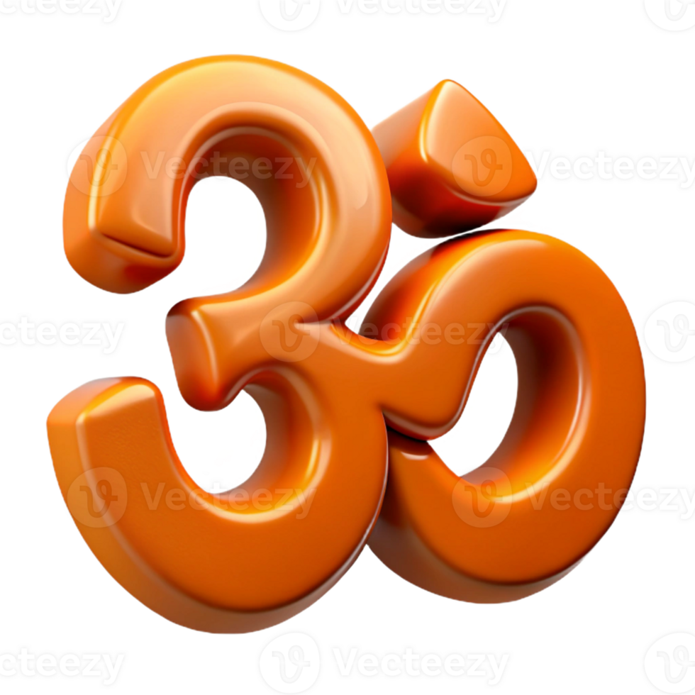 elegant classic Om symbol, Hinduism, sacred sound, professional png