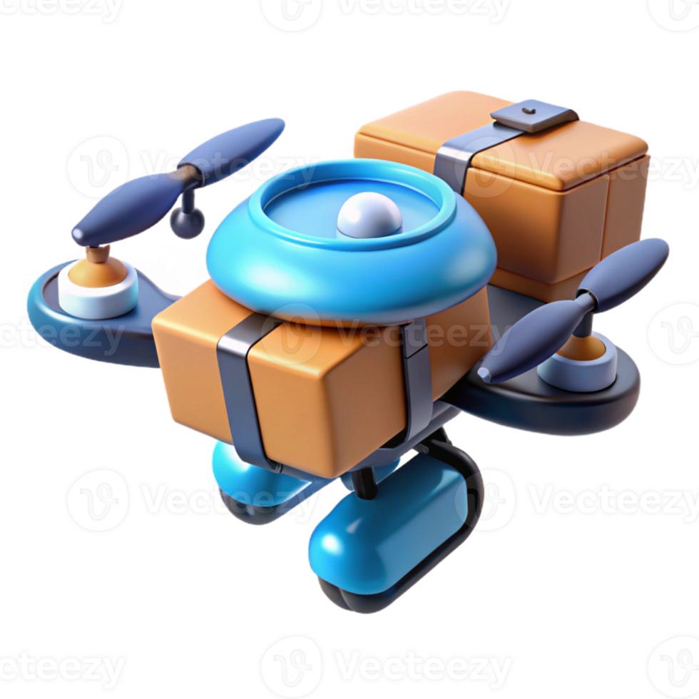extraordinary classic A futuristic drone delivering a package in a bustling cityscape, dynamic, fast-paced style premium png