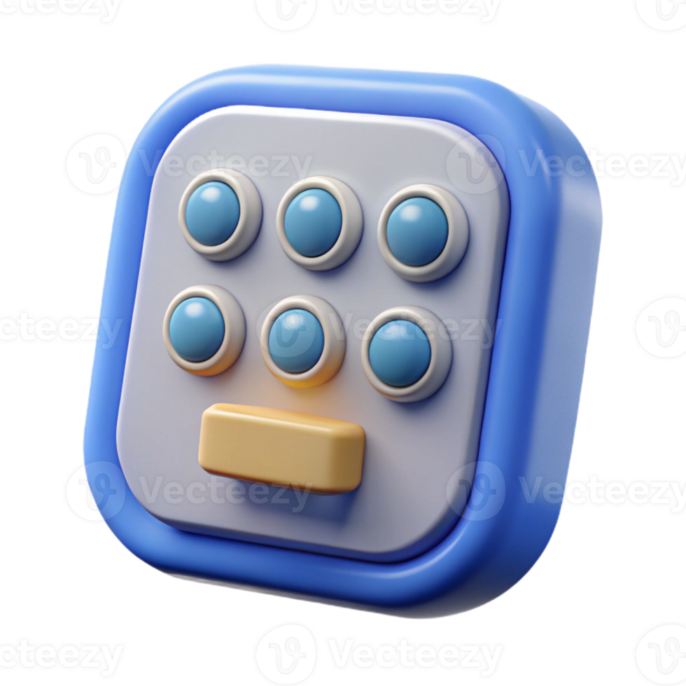 vibrant classic Security system keypad high quality png
