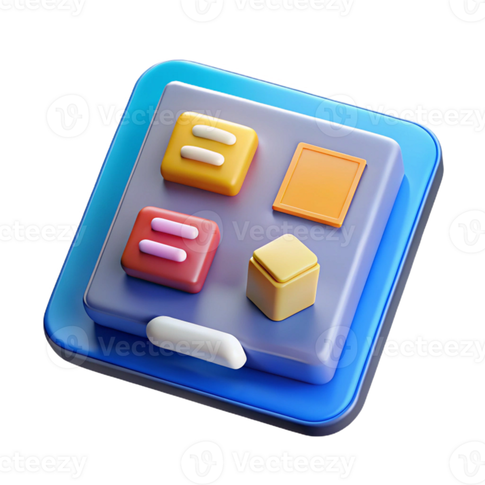wonderful modern Tablet with educational app displayed high quality png