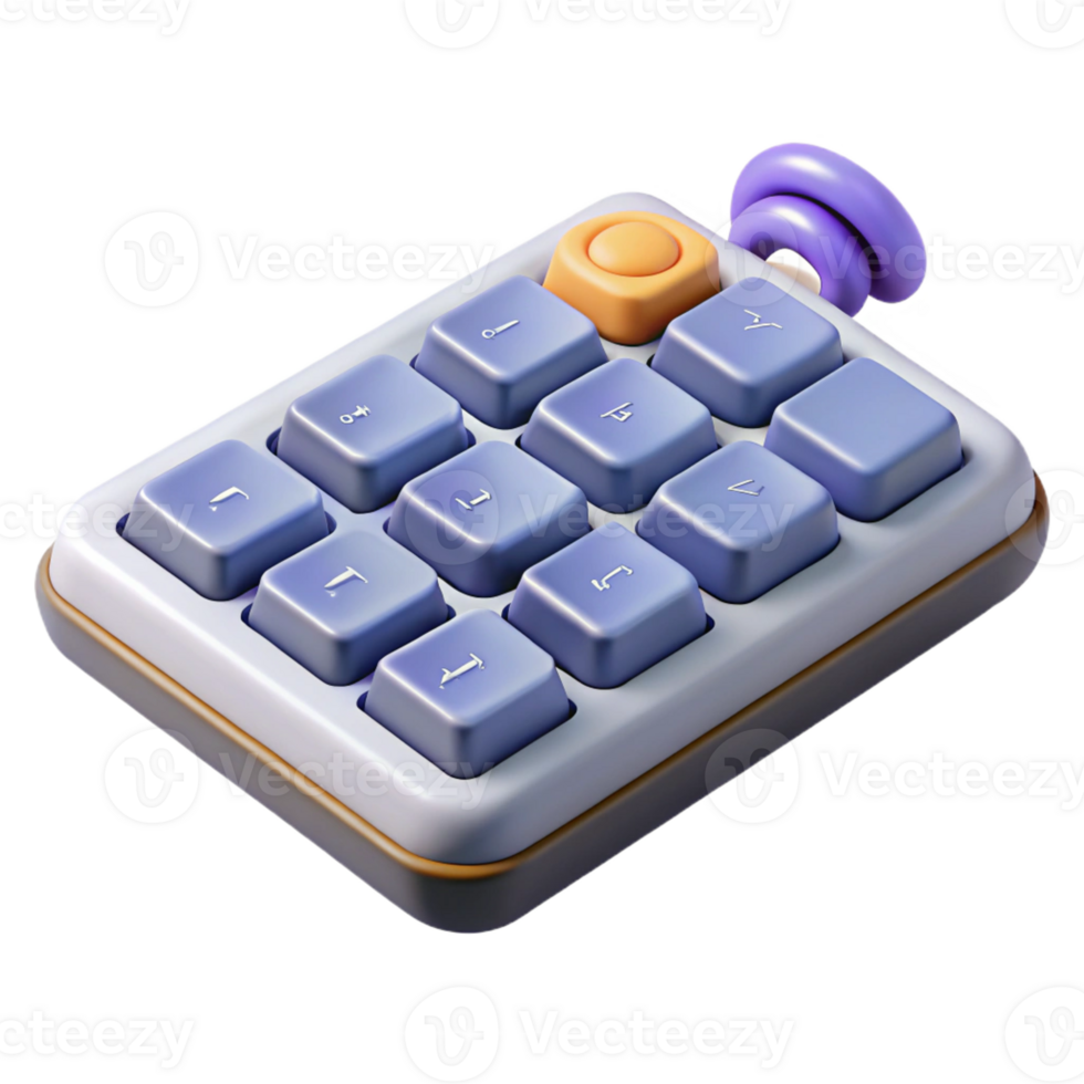magnificent artistic Wireless keyboard with numeric keypad original png