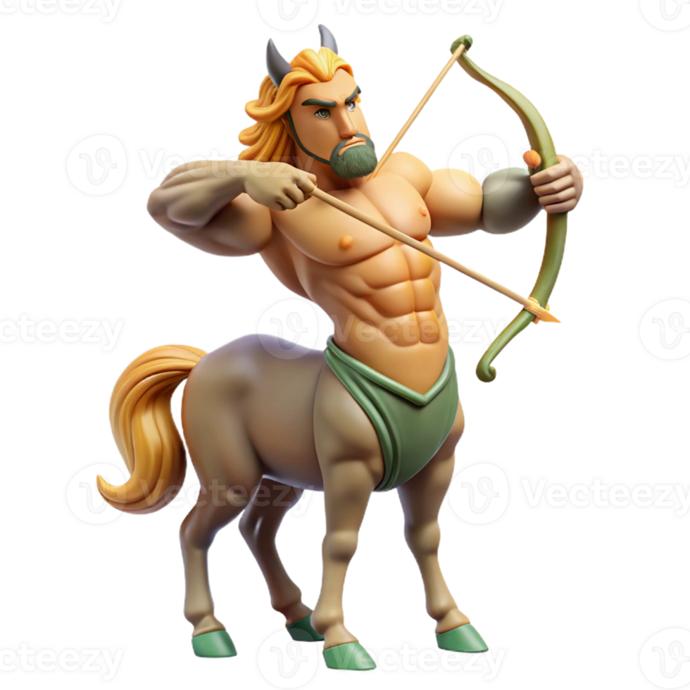 magnificent rustic A muscular centaur with a bow and arrow exclusive png