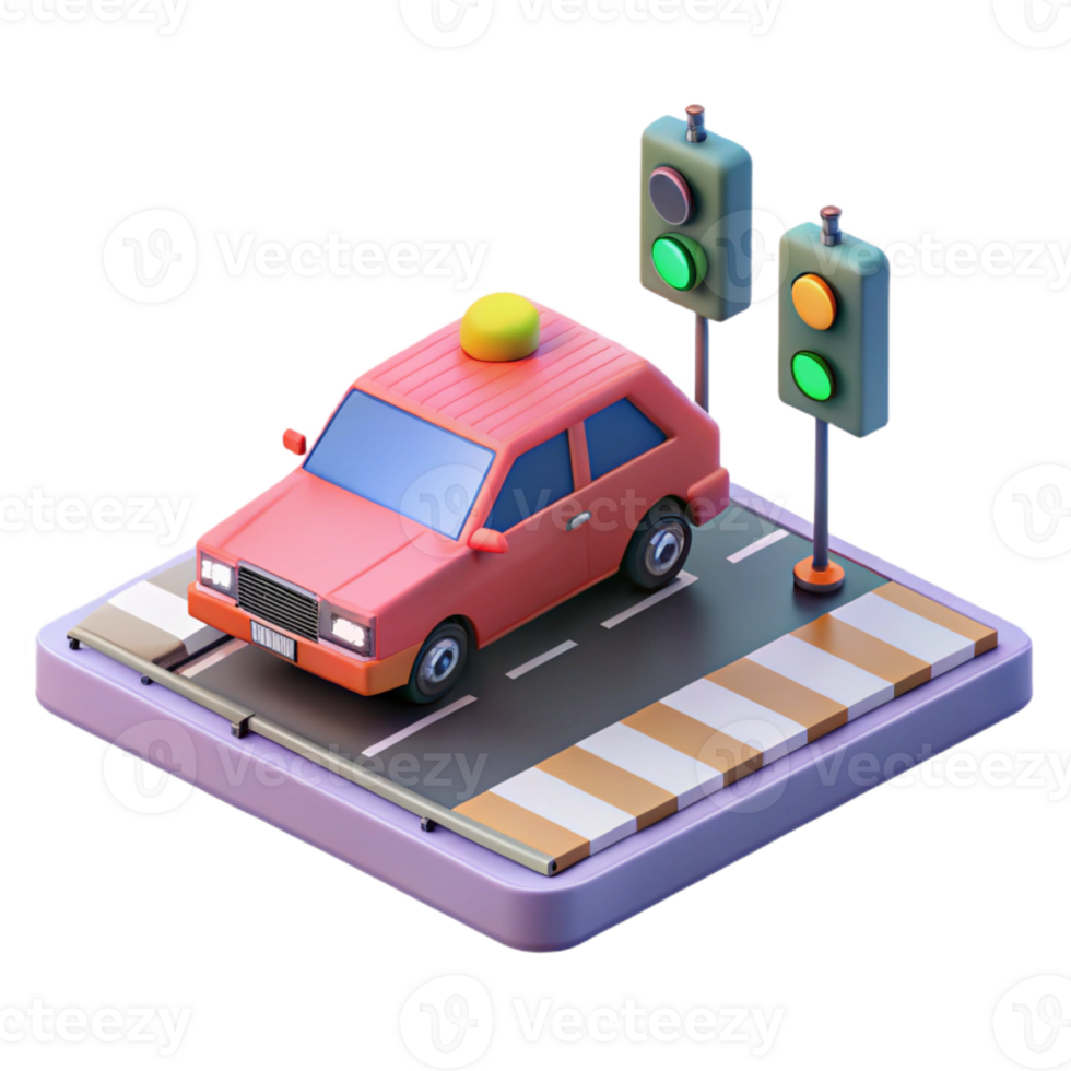 extraordinary rustic A self-driving car navigating a busy intersection, realistic lighting and textures, photorealistic style 4K png
