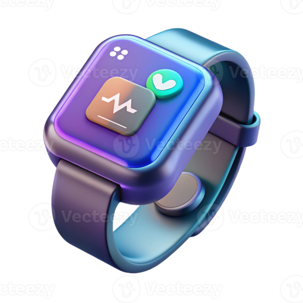 elegant minimalist A smart watch displaying a holographic notification, sleek, minimalist design, product photography style 4K png