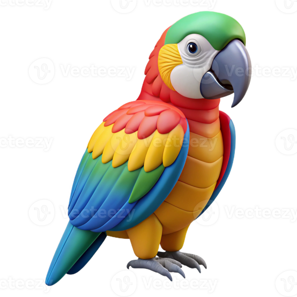 wonderful artistic A colorful macaw parrot perched genuine png