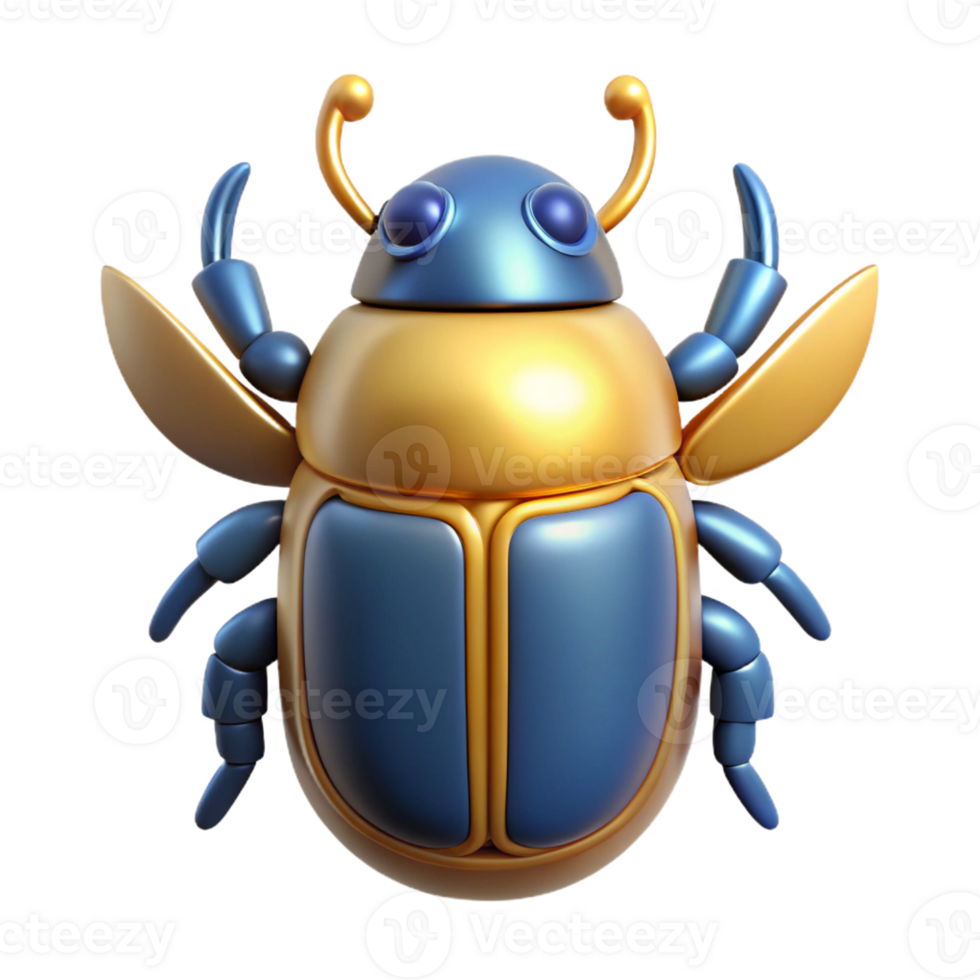 wonderful modern Scarab beetle, Egyptian sacred insect, symbolic, high resolution png