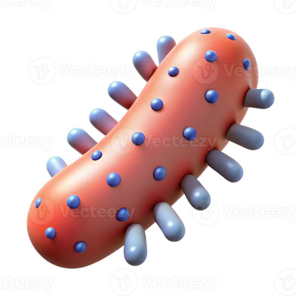 wonderful modern A bacteria, rod-shaped, microscopic, authentic png