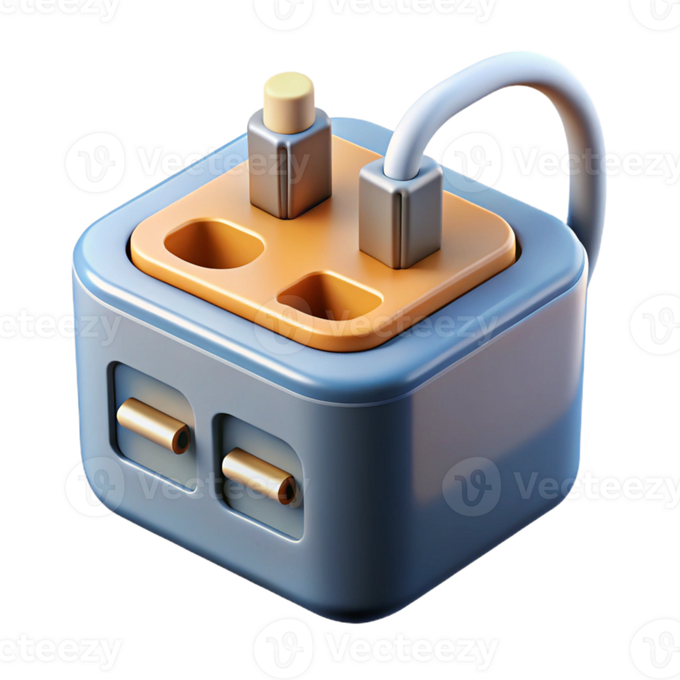 wonderful minimalist Power adapter with multiple USB ports original png