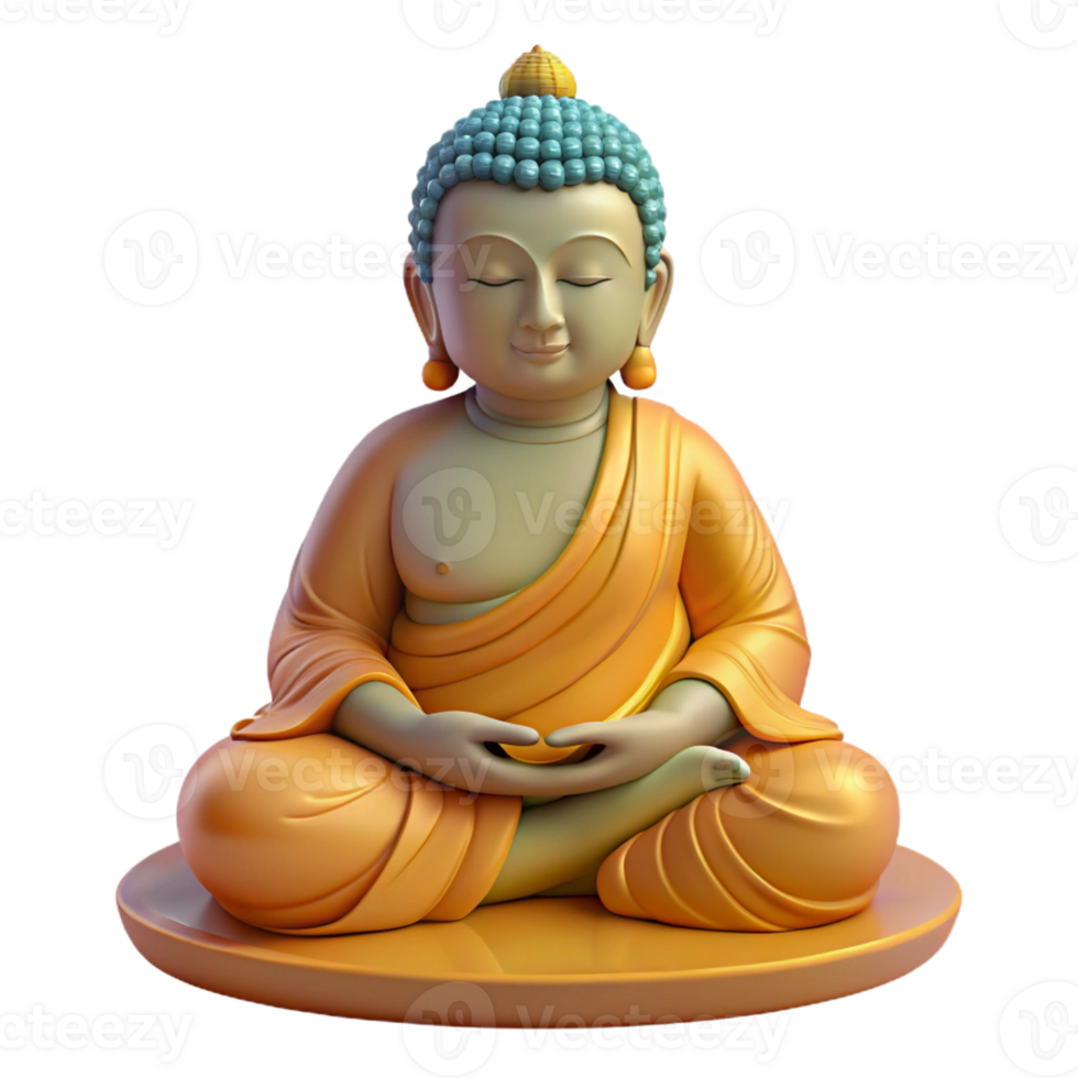 vibrant minimalist Buddha statue, serene, meditative, exclusive png