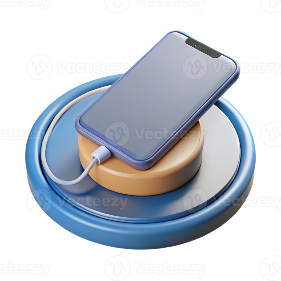 magnificent creative Wireless charging pad with phone charging 4K png