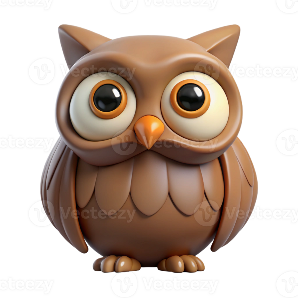 vibrant classic A stylized owl, large eyes, wise expression original png