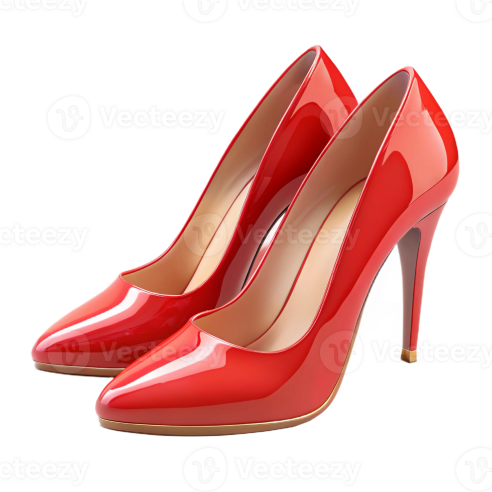 impressive rustic A pair of red high heels, stiletto, genuine png