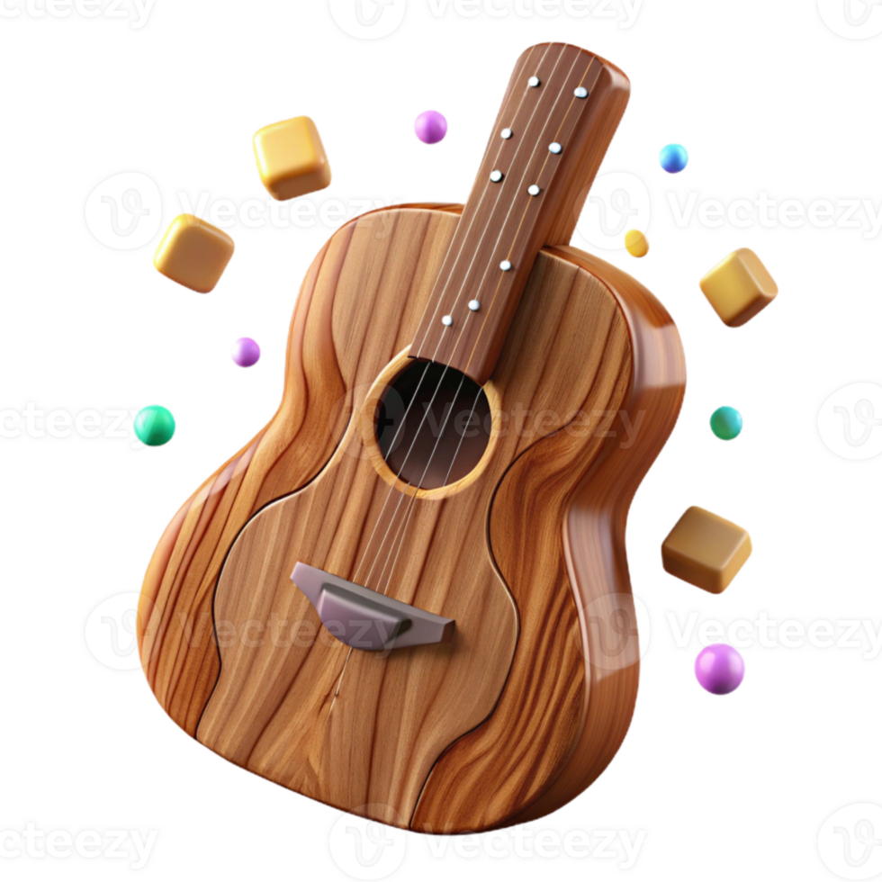 vibrant traditional Guitar Silhouette with Wood Grain Texture for Rustic Projects exclusive png