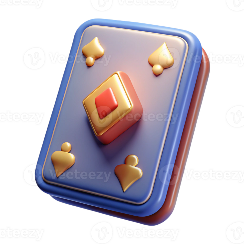 serene contemporary A single, detailed playing card with a fantasy illustration genuine png
