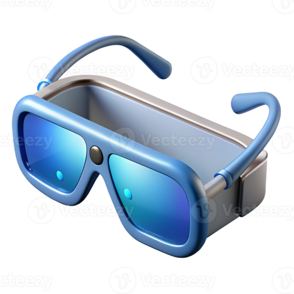 dramatic artistic Smart glasses with augmented reality display detailed png