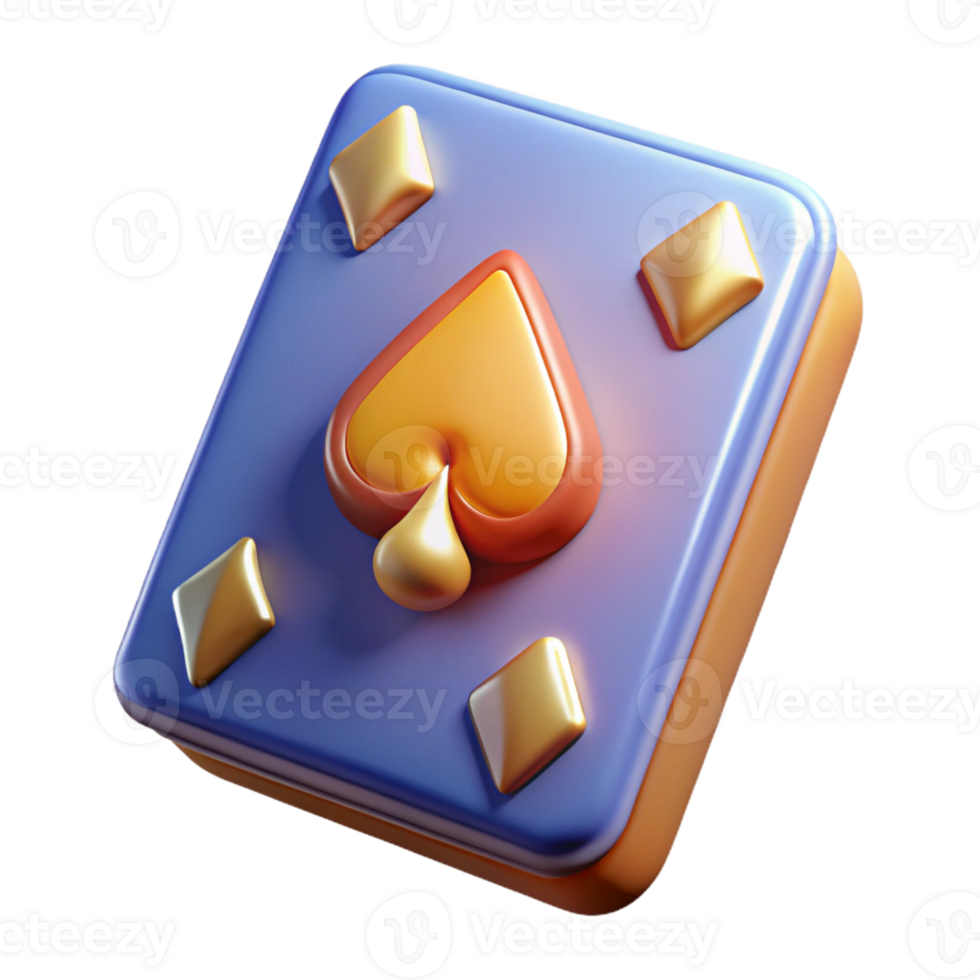 dramatic contemporary A single, detailed playing card with a fantasy illustration professional png