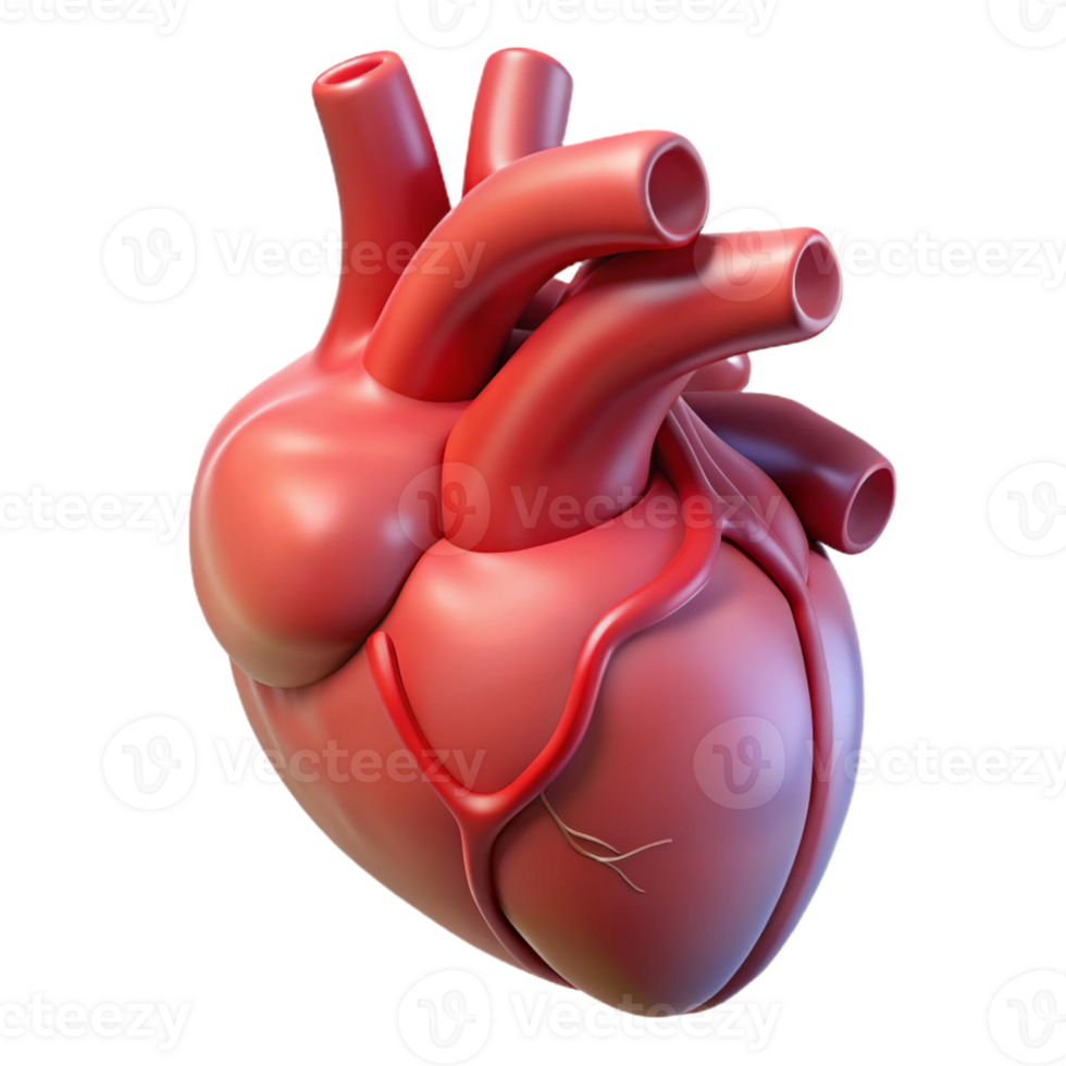 extraordinary classic Human heart anatomical illustration, genuine png