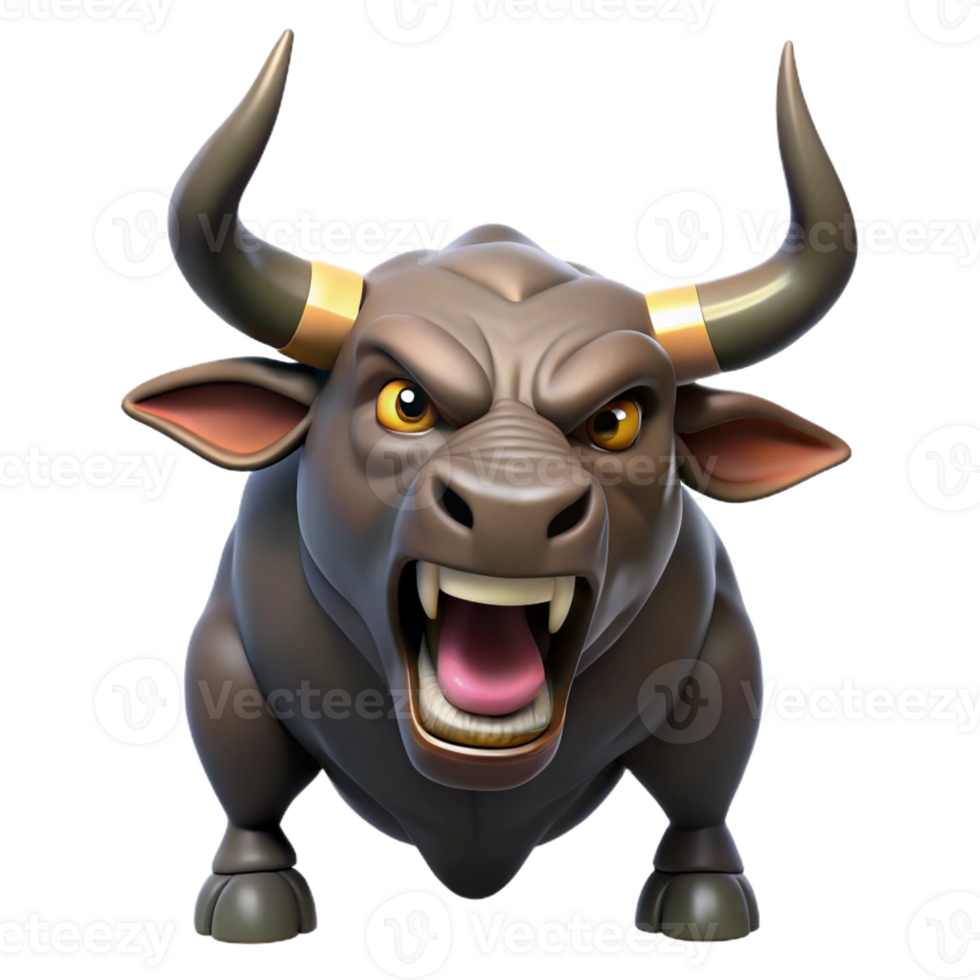 stunning classic Minotaur, bull-headed monster, raging, exclusive png