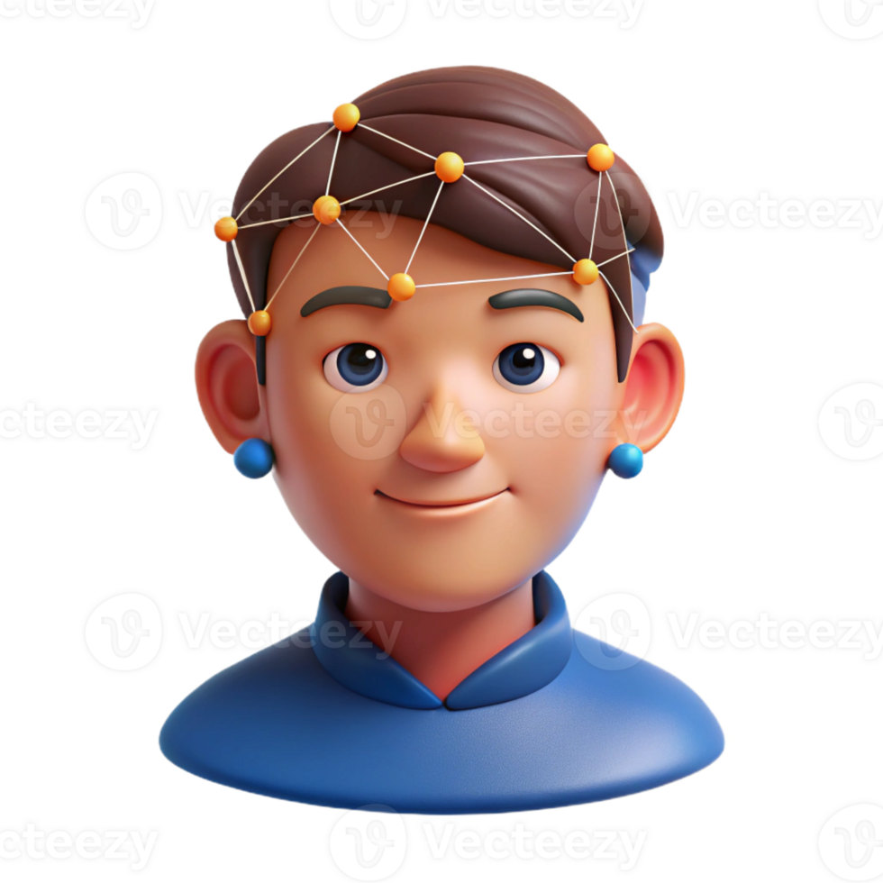 magnificent abstract Facial recognition technology scan lines 4K png