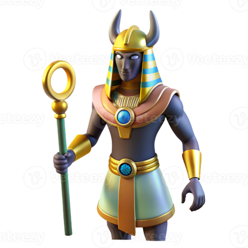 wonderful creative Osiris, Egyptian god of the underworld, resurrected, original png