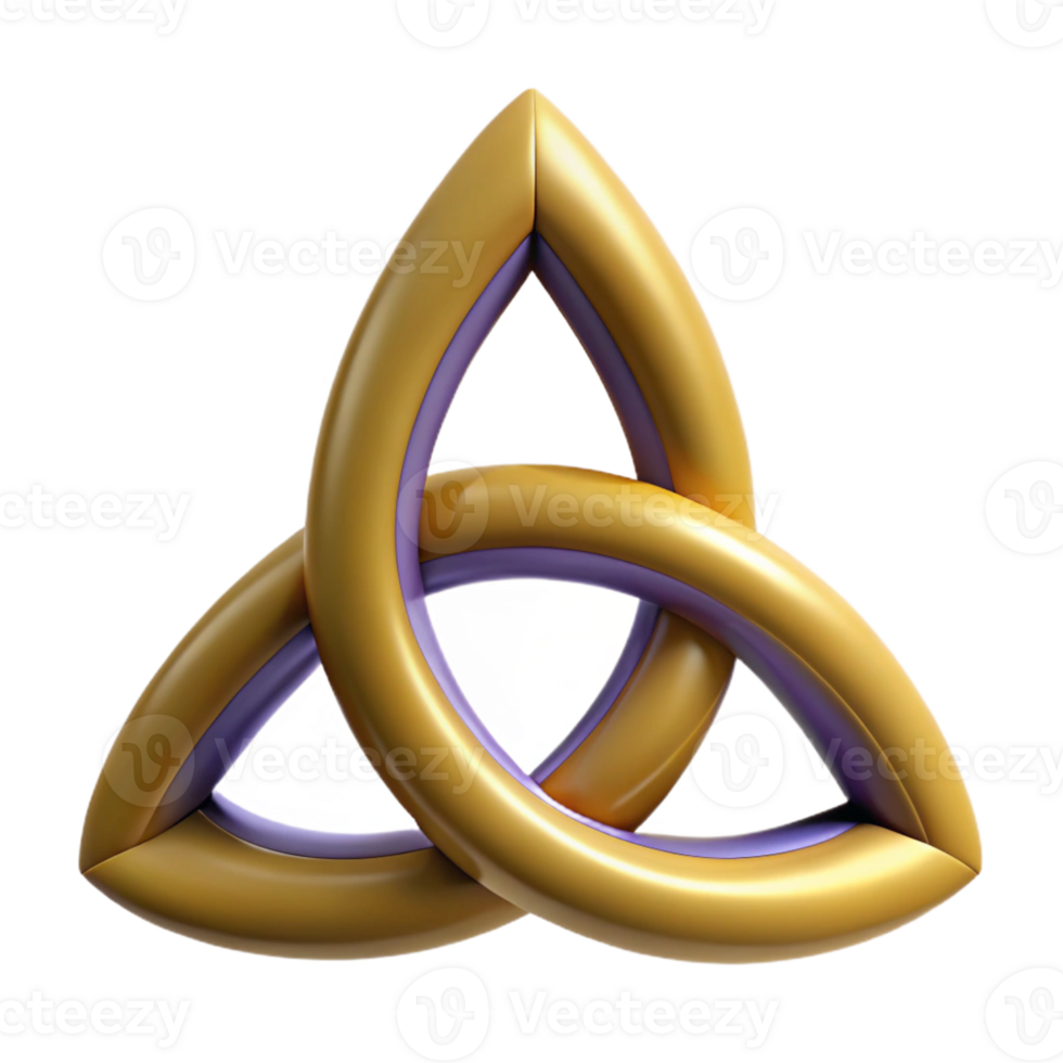 stunning classic Triquetra, Celtic symbol, three-pointed, high resolution png