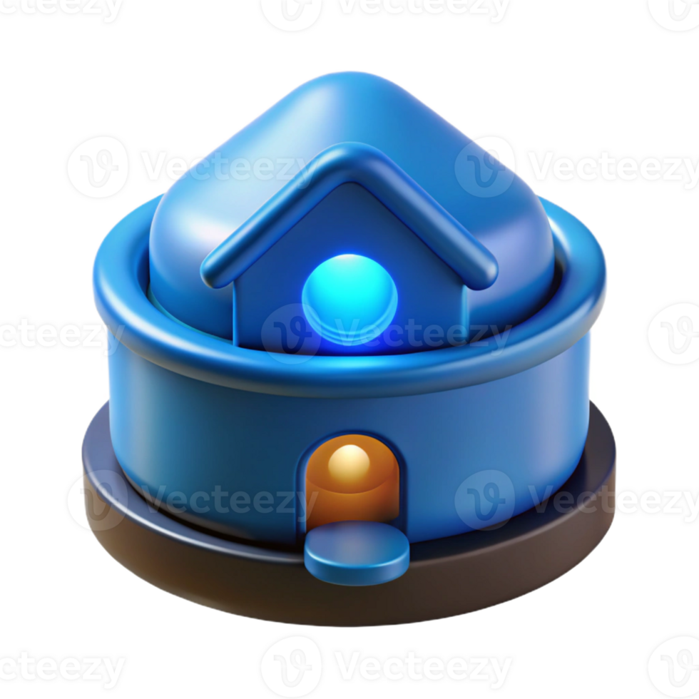 impressive abstract Smart home hub glowing blue exclusive png