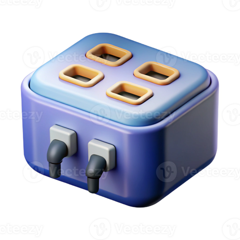 extraordinary classic Power adapter with multiple USB ports authentic png