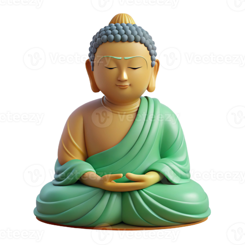 serene artistic Buddha statue, serene, meditative, exclusive png