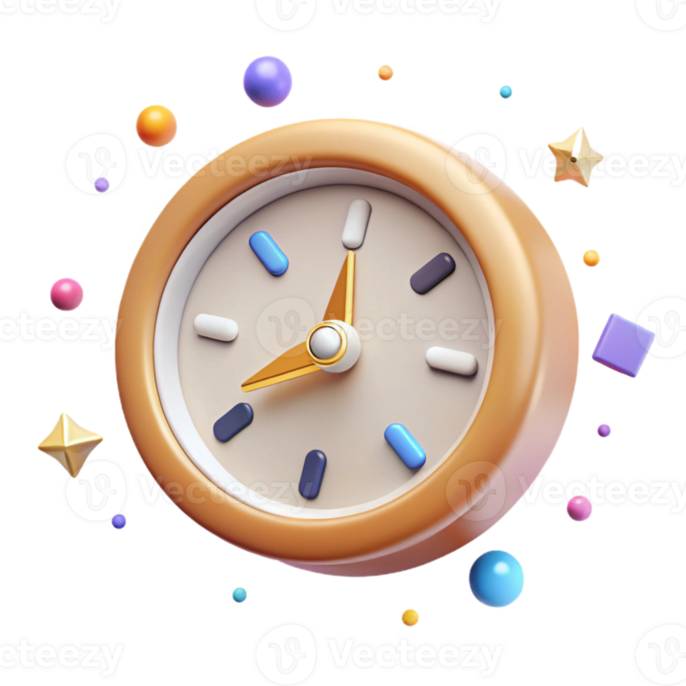 stunning abstract Hand Drawn Clock Icon Isolated for Time Management original png
