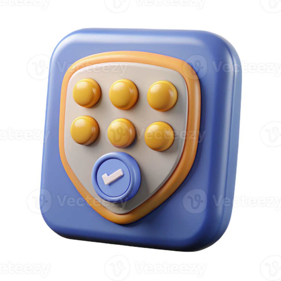 vibrant vintage Security system keypad high resolution png