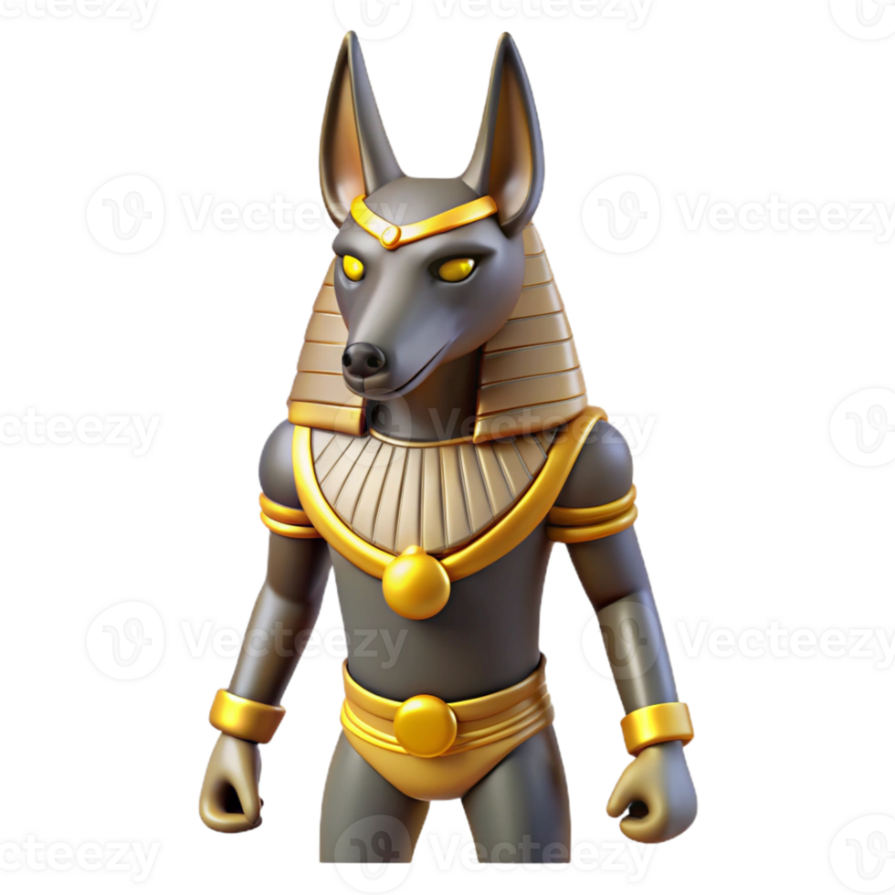 wonderful abstract Anubis, Egyptian god of the dead, jackal-headed, high quality png
