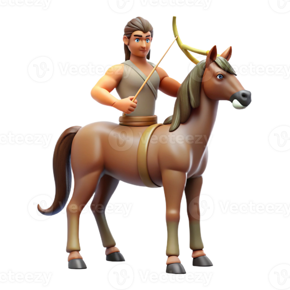 extraordinary creative Centaur, half-human, half-horse, archer, 4K png