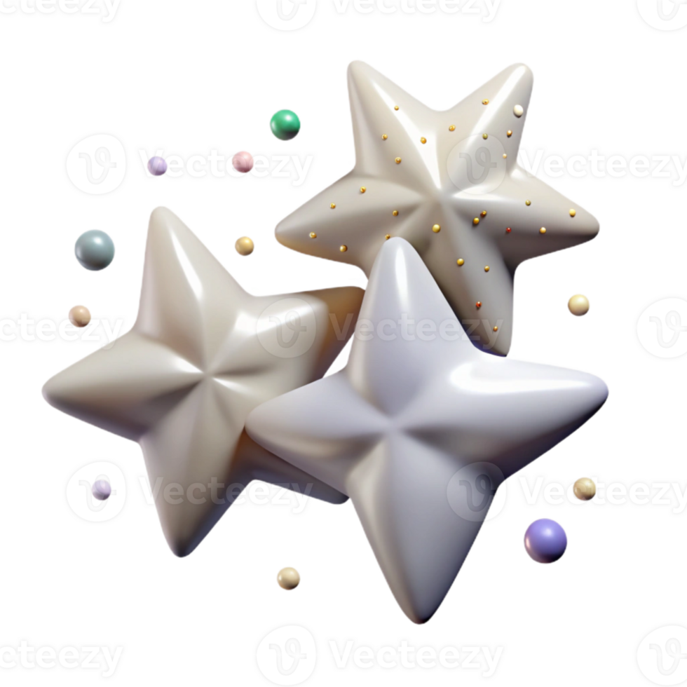 magnificent classic Hand Drawn Stars Cutout for Decorative Design authentic png