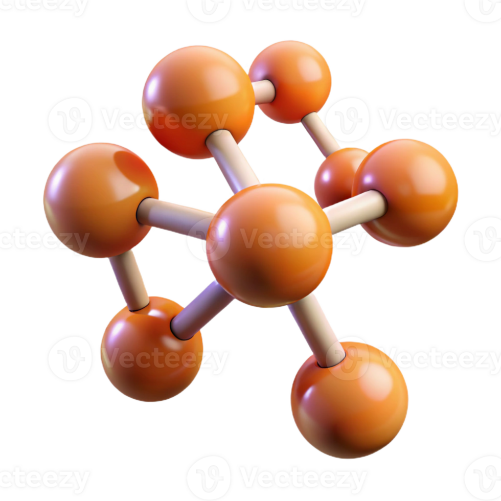 wonderful abstract A molecule, abstract design, connected spheres, high quality png
